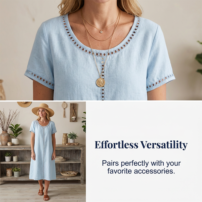 Lockeres Kurzarmkleid für Damen
