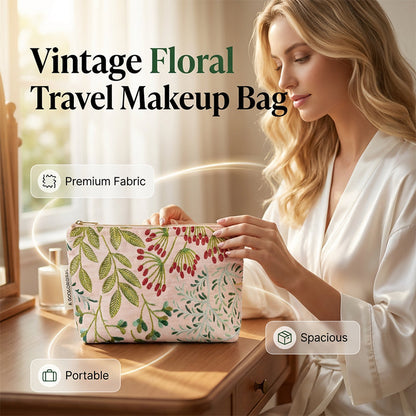 Elegante Kosmetiktasche mit Blumenmuster
