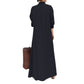 📢📢50 % RABATT!! ⏰Langes, einfarbiges, schlichtes Kleid mit langen Ärmeln