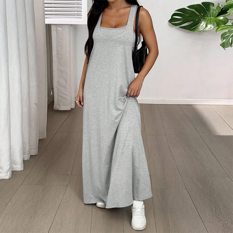 Zweiteiliges Tank-Maxikleid mit seitlichen Cut-outs
