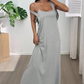 Zweiteiliges Tank-Maxikleid mit seitlichen Cut-outs