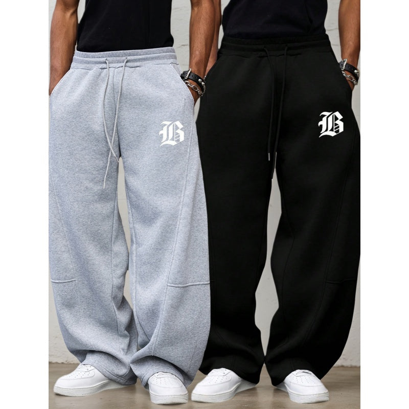 👖 LIMITED-TIME 50% RABATT! ✨ Herren Jogginghose – Gerades Bein, Schwerer Stoff, Elastischer Bund ✨