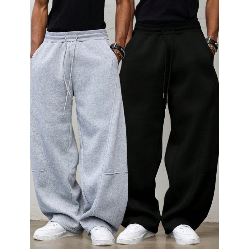 👖 LIMITED-TIME 50% RABATT! ✨ Herren Jogginghose – Gerades Bein, Schwerer Stoff, Elastischer Bund ✨
