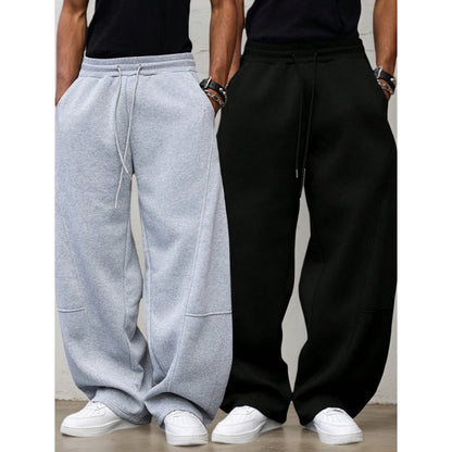 👖 LIMITED-TIME 50% RABATT! ✨ Herren Jogginghose – Gerades Bein, Schwerer Stoff, Elastischer Bund ✨