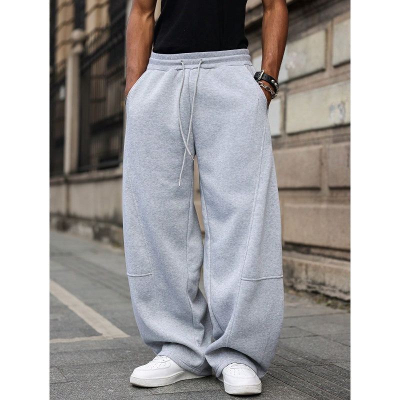 👖 LIMITED-TIME 50% RABATT! ✨ Herren Jogginghose – Gerades Bein, Schwerer Stoff, Elastischer Bund ✨