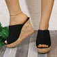Lässige Keilsandalen mit Peeptoe für Damen