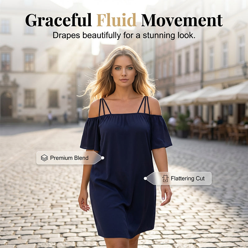 🔥HEISSER VERKAUF 49% RABATT!👗 Elegantes unifarbenes Minikleid für Damen