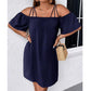 🔥HEISSER VERKAUF 49% RABATT!👗 Elegantes unifarbenes Minikleid für Damen