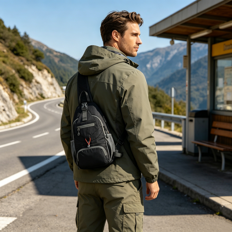 🎒 50% Rabatt | Smarte Organisation & kompakter Komfort – Herren Sling Bag