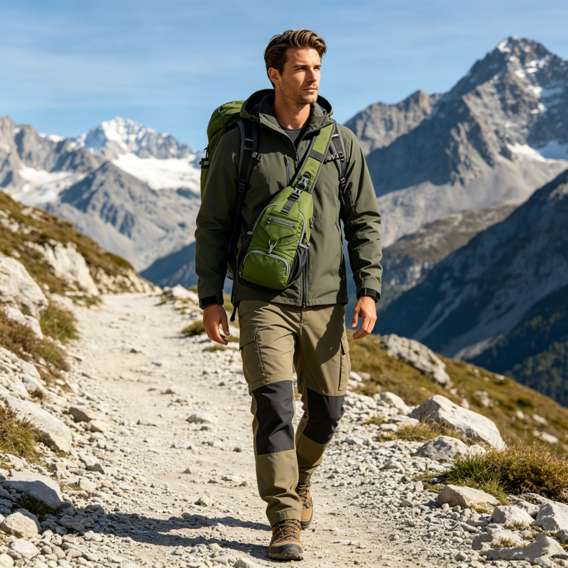 🎒 50% Rabatt | Smarte Organisation & kompakter Komfort – Herren Sling Bag