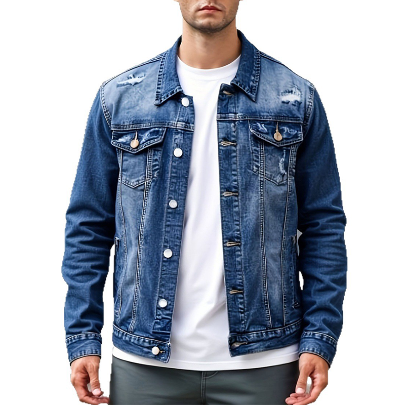 📢📢50%Rabatt!!!👔🔥 Neuheiten – Herren-Freizeit-Denimjacke im Used-Look mit Vintage-Wäsche