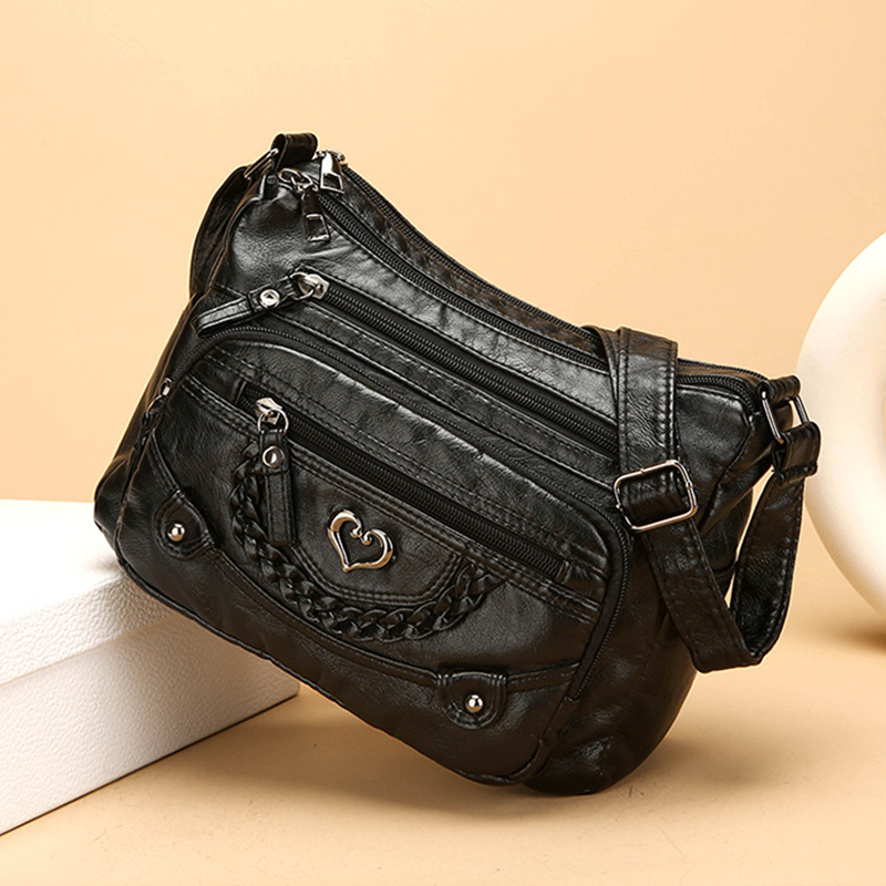 👜Damen Crossbody-Tasche aus weichem PU-Leder – mit mehreren Fächern – leicht, praktisch & vielseitig – ideal für Alltag & Reisen👜✨