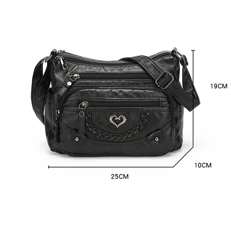 👜Damen Crossbody-Tasche aus weichem PU-Leder – mit mehreren Fächern – leicht, praktisch & vielseitig – ideal für Alltag & Reisen👜✨
