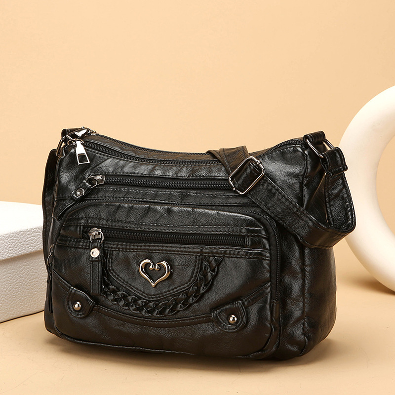 👜Damen Crossbody-Tasche aus weichem PU-Leder – mit mehreren Fächern – leicht, praktisch & vielseitig – ideal für Alltag & Reisen👜✨