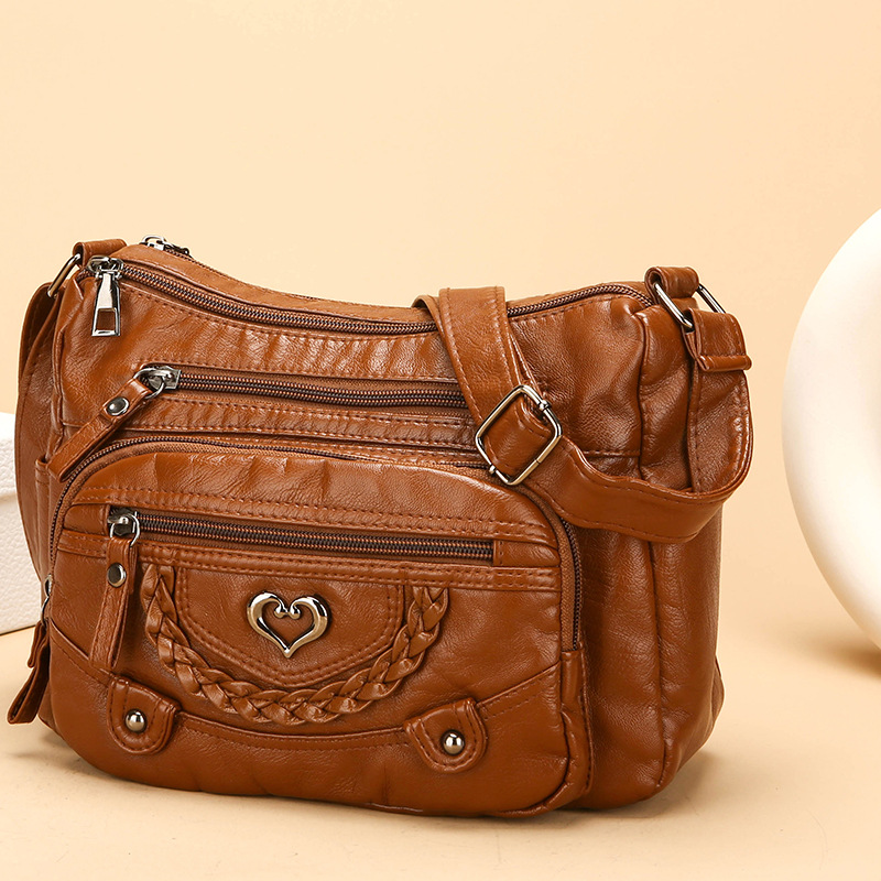 👜Damen Crossbody-Tasche aus weichem PU-Leder – mit mehreren Fächern – leicht, praktisch & vielseitig – ideal für Alltag & Reisen👜✨