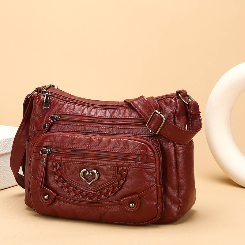 👜Damen Crossbody-Tasche aus weichem PU-Leder – mit mehreren Fächern – leicht, praktisch & vielseitig – ideal für Alltag & Reisen👜✨