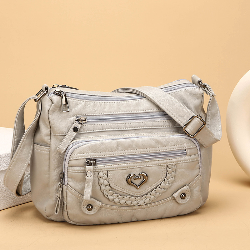 👜Damen Crossbody-Tasche aus weichem PU-Leder – mit mehreren Fächern – leicht, praktisch & vielseitig – ideal für Alltag & Reisen👜✨