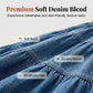 💙 50% RABATT! 👗 Damen Hochbund Stufenrock A-Linie Denim Maxirock – Figurumschmeichelnd, müheloser Chic & perfekt für jeden Tag