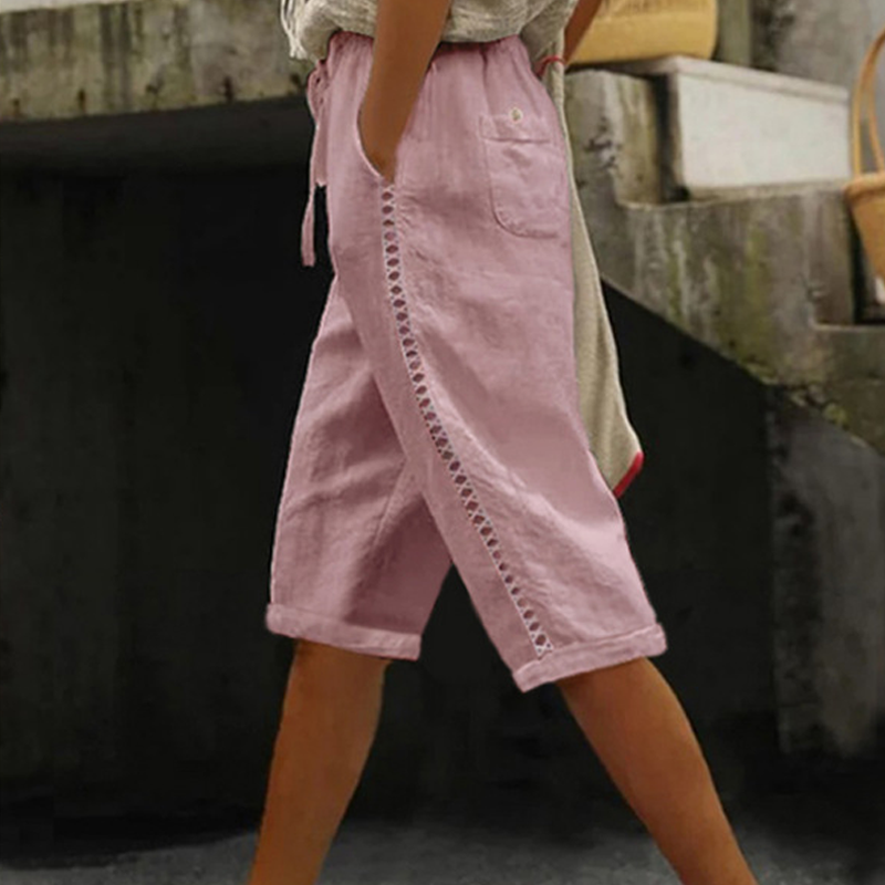 🌺Sommer-Caprihose für Damen mit Spitzenausschnitt