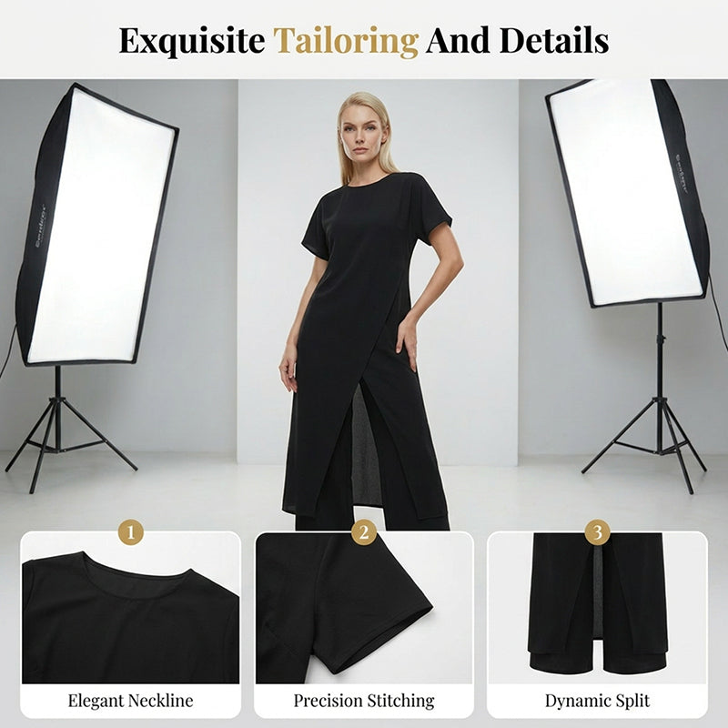 👗 50% RABATT! 💞 Minimalistisches Zweiteiler-Set in lockerer Passform – Leichter Stoff, cleanes Design & perfekt für entspannte Tage, Homeoffice oder einen stylischen Auftritt im Sommer 🌿