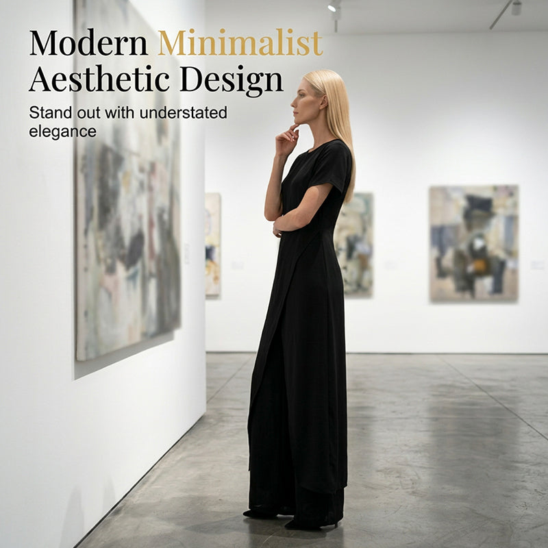 👗 50% RABATT! 💞 Minimalistisches Zweiteiler-Set in lockerer Passform – Leichter Stoff, cleanes Design & perfekt für entspannte Tage, Homeoffice oder einen stylischen Auftritt im Sommer 🌿
