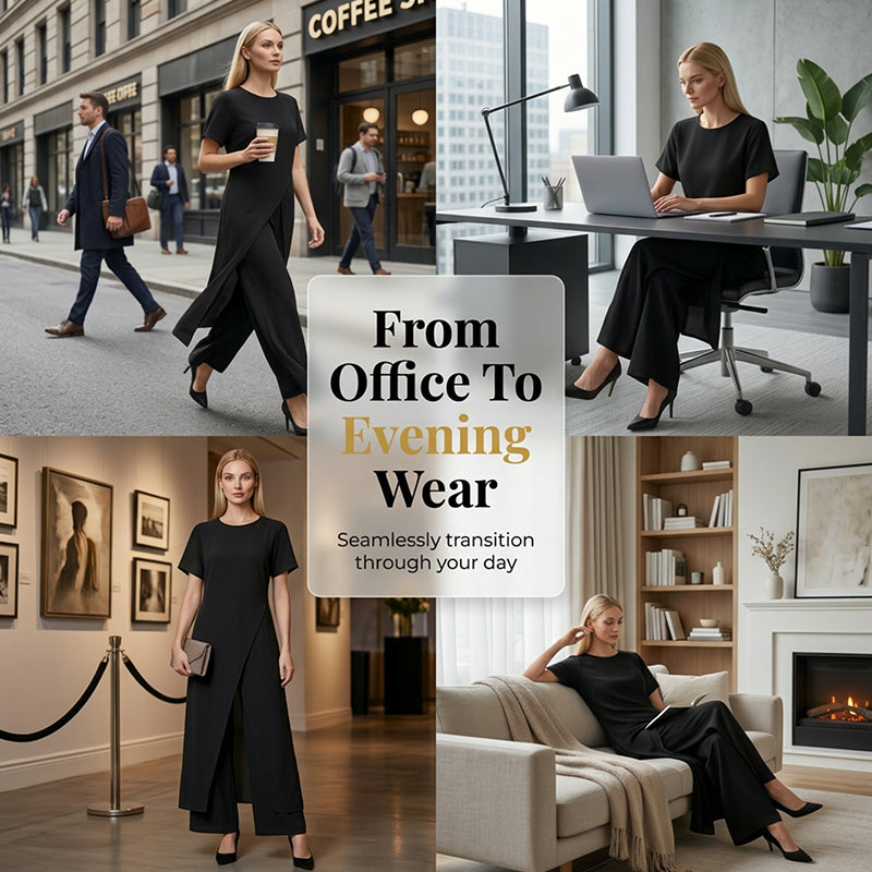 👗 50% RABATT! 💞 Minimalistisches Zweiteiler-Set in lockerer Passform – Leichter Stoff, cleanes Design & perfekt für entspannte Tage, Homeoffice oder einen stylischen Auftritt im Sommer 🌿