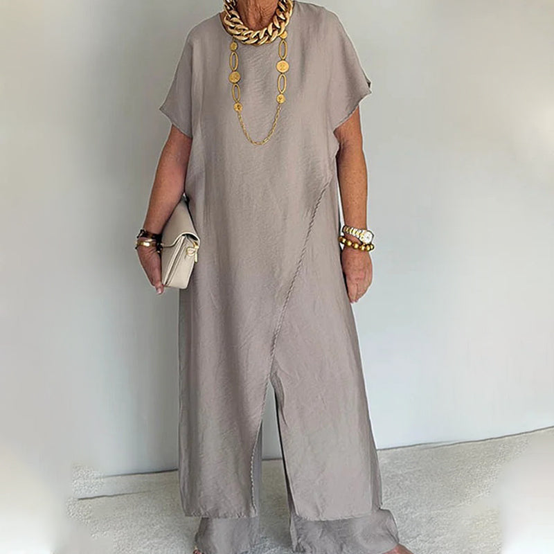 👗 50% RABATT! 💞 Minimalistisches Zweiteiler-Set in lockerer Passform – Leichter Stoff, cleanes Design & perfekt für entspannte Tage, Homeoffice oder einen stylischen Auftritt im Sommer 🌿