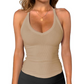 👚 50% RABATT! ⏰ Damen-Ribbed-V-Ausschnitt-Tanktop – Stretchig, figurbetont & perfekt für Sommer, Sport oder Layering unter Jacken 💪