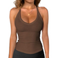 👚 50% RABATT! ⏰ Damen-Ribbed-V-Ausschnitt-Tanktop – Stretchig, figurbetont & perfekt für Sommer, Sport oder Layering unter Jacken 💪