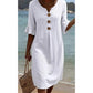 👗 Damen Kleid aus Baumwolle – einfarbig, bequem & atmungsaktiv – ideal für Alltag, Strand & Freizeit – leichter, lässiger Schnitt