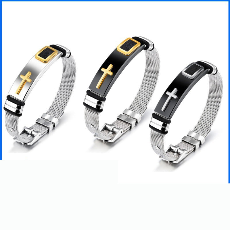 🔥 50% SPAREN ✝️ Verstellbares Herren Kreuz-Armband 🖤 modernes Design & hochwertiger Look ⌚