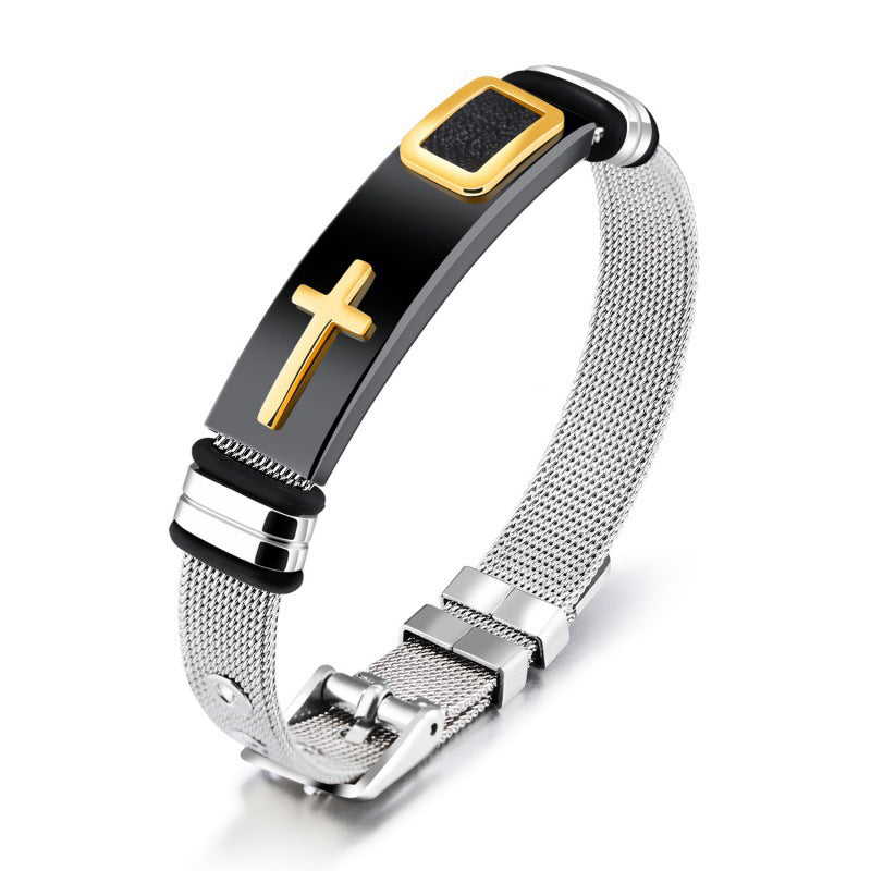 🔥 50% SPAREN ✝️ Verstellbares Herren Kreuz-Armband 🖤 modernes Design & hochwertiger Look ⌚