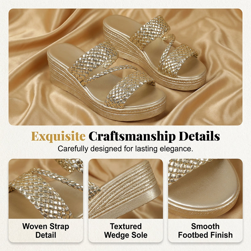 Women's Woven Strap Platform Sandals