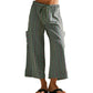 Damen Gestreifte Weite-Hose mit Kordelzug