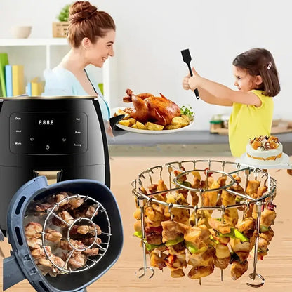 Edelstahl Runder Ofenrost mit Spieß