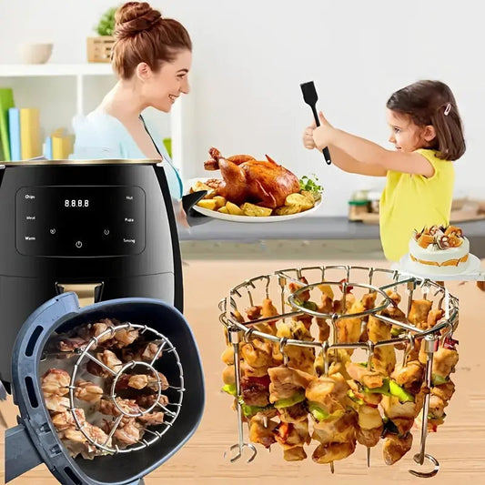 Edelstahl Runder Ofenrost mit Spieß