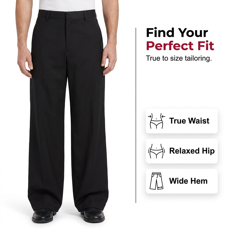 👖 50% RABATT! Herren Anzughose mit weitem Bein – Elegant, bequem & perfekt für formelle Anlässe!