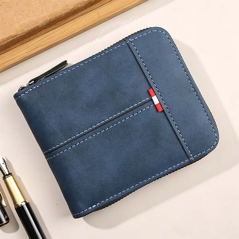 👛 BEFRISTETES ANGEBOT: 50% RABATT! ✨ Herren PU-Leder Geldbörse – Rundum-Reißverschluss, 4 Farben, 11,5x9,5 cm 🤵