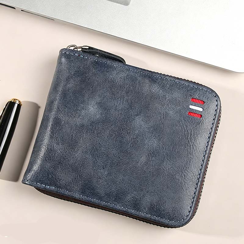 👛 BEFRISTETES ANGEBOT: 50% RABATT! ✨ Herren PU-Leder Geldbörse – Rundum-Reißverschluss, 4 Farben, 11,5x9,5 cm 🤵