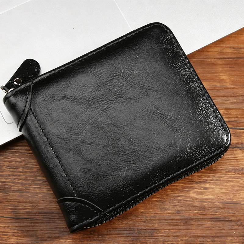 👛 BEFRISTETES ANGEBOT: 50% RABATT! ✨ Herren PU-Leder Geldbörse – Rundum-Reißverschluss, 4 Farben, 11,5x9,5 cm 🤵