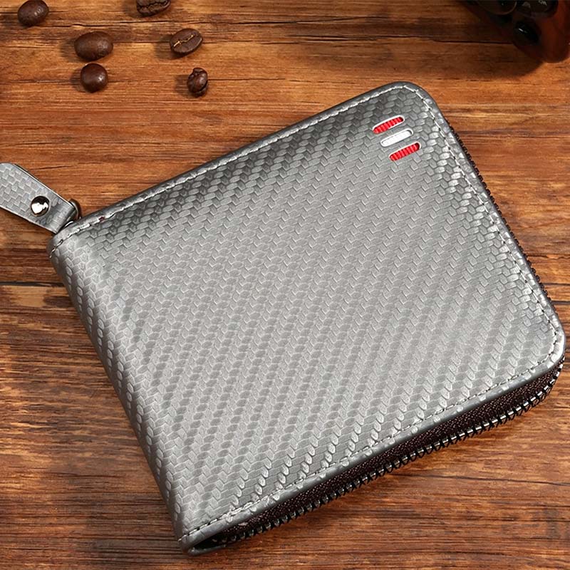 👛 BEFRISTETES ANGEBOT: 50% RABATT! ✨ Herren PU-Leder Geldbörse – Rundum-Reißverschluss, 4 Farben, 11,5x9,5 cm 🤵