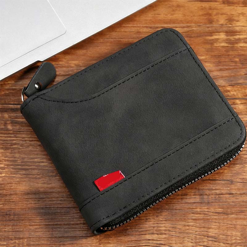 👛 BEFRISTETES ANGEBOT: 50% RABATT! ✨ Herren PU-Leder Geldbörse – Rundum-Reißverschluss, 4 Farben, 11,5x9,5 cm 🤵