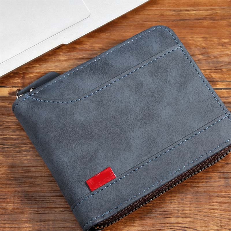👛 BEFRISTETES ANGEBOT: 50% RABATT! ✨ Herren PU-Leder Geldbörse – Rundum-Reißverschluss, 4 Farben, 11,5x9,5 cm 🤵
