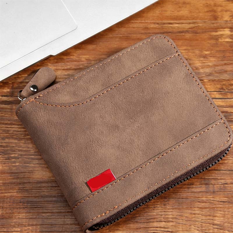 👛 BEFRISTETES ANGEBOT: 50% RABATT! ✨ Herren PU-Leder Geldbörse – Rundum-Reißverschluss, 4 Farben, 11,5x9,5 cm 🤵