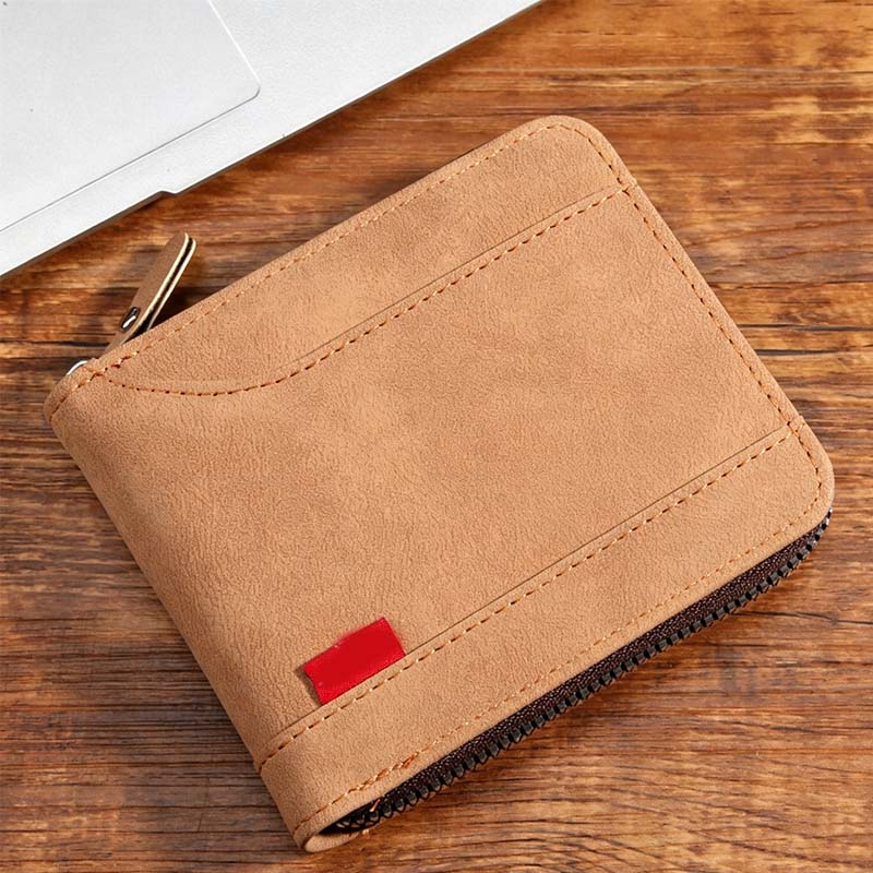 👛 BEFRISTETES ANGEBOT: 50% RABATT! ✨ Herren PU-Leder Geldbörse – Rundum-Reißverschluss, 4 Farben, 11,5x9,5 cm 🤵