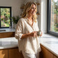 Lässiges gestreiftes Pullover-Shirt für Damen