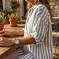 Lässiges gestreiftes Pullover-Shirt für Damen
