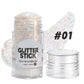 📢📢50 % Rabatt!!🥳 💞2+1 GRATIS!! 🎁✨Vielseitiger Glitzer-Gel-Stick mit grobem Glitzer – Einfache Anwendung für einen strahlenden Look 💖