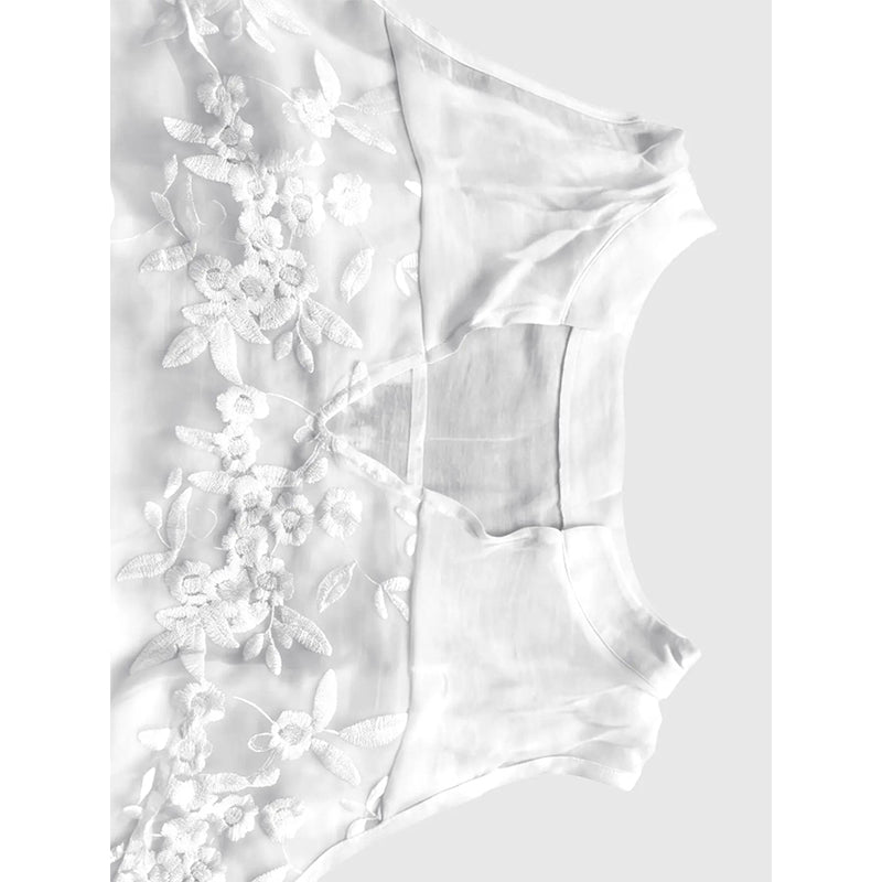👚 50% RABATT! 🌸 Schickes ärmelloses Damenhemd mit Blumenmuster und Spitze – Feminin, luftig & vielseitig – perfekt für heiße Tage, Büro oder einen romantischen Look ✨