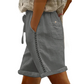 Lässige Damen-Shorts mit Kordelzug und Spitzenverzierung